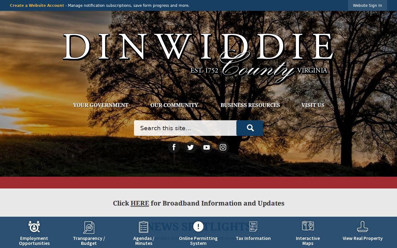 Dinwiddie County criminal history government records gateway