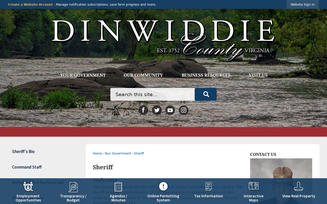 Dinwiddie County Sheriff's Office criminal and arrest records